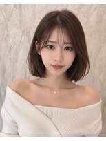 シー バイ ロンド 新宿(Sea by Lond)&nbsp;ワンホンレイヤ ー×ダークブルー[デジタルパーマ/ボブ/韓国]