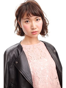 リム(re:mu) 外ハネウェットボブ【十条　HAIR LOUNGE emu】