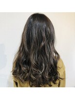 ブルー(BLUE)&nbsp;ハイライト×ロング