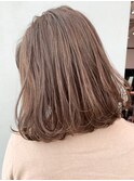モカベージュ_ローライトスリークボブ厚めバング_ba283421
