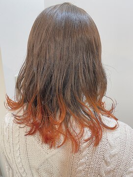 ピンキーウエスト 裾カラー（オレンジ）