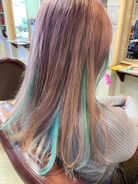 ヘア メイク ココ(hair make coco) ピンクベージュとミントの組合せ♪♪