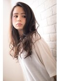 ミニウルフテラコッタデジタルパーマくすみブルー