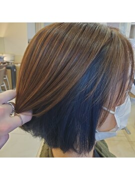 アイコニック 豊田店(ICONIQ) ボブ/インナーカラー/ネイビー