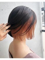 ゲーム 吉祥寺店(GAME)&nbsp;ブリーチインナーカラーオレンジカラー前髪カットトリートメント