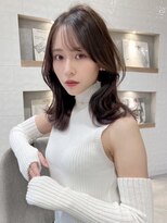 アリュウル 表参道 青山(Allure)&nbsp;くびれヘア　韓国　シースルーバング　ミルクティーグレージュ