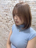 ソワン ドゥ ブレス 立花店(soin de brace) ココアベージュ×ボブ×デザインカラー/小顔【高嶋仰】