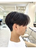 センターパート／メンズカット/ニュアンスパーマ