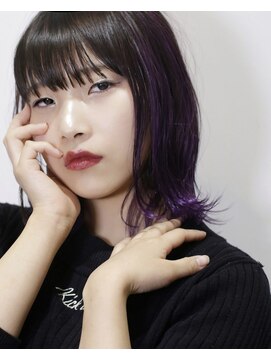 イル(ill) 大須 外ハネ ミディアム バイオレット
