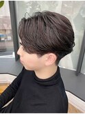 韓国マッシュニュアンスパーマ×ツーブロセンターパート