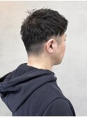 スパイキーショート/ブルーブラック/フェザーパーマ/メンズ150