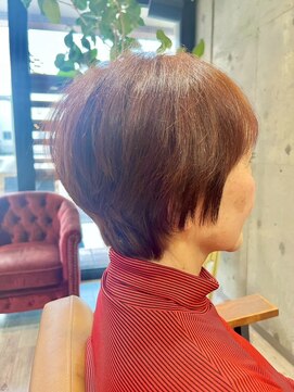 ヘアーアンドメイク ファット(Hair&Make PHAT) 30代40代50代ナチュラルブラウン小顔マニッシュワンレンボブ