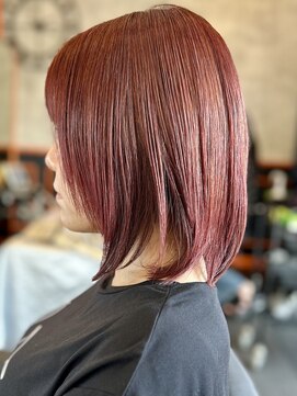 アグ ヘアー フォーキー 焼津店(Agu hair Forky) 艶やかピンクで魅せる大人ボブ