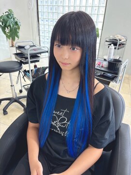 エスアンドケー 下通店(S&K) アクセントエクステ／ブルー