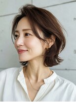 スピンヘア SOCOLA塚口店(Spin hair)&nbsp;ミディアムヘア/暗めカラー/グランマッシュ/塚口