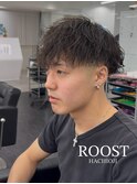 MEN'SHAIR/ツイストパーマ/フェードマッシュ/眉毛/八王子