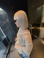 アクシス 栄店(`AXIS)&nbsp;奈川/ワンホンレイヤー/ミルクティーブロンド/ダークブルー/栄