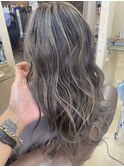ロング×白髪ぼかし