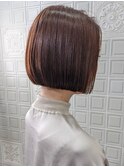 切りっぱなしボブ×ショコラブラウン