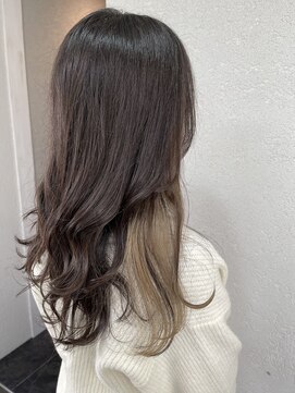 アジールヘア 所沢プロペ通り店(agir hair) イヤリングミルクティーベージュ10代20代30代インナーカラー