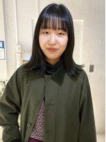 コフィー バイ メルト 吉祥寺(cofy by melt)&nbsp;【中澤彩乃】ダークアッシュ顔まわりウルフレイヤーぱっつん前髪