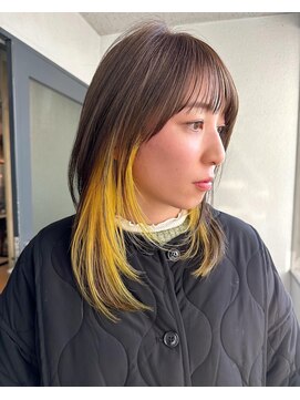 ブランシュ バイ アルティナ(Blanche by artina) バイカラー_インナーイエロー_セクションカラー_ツートンカラー