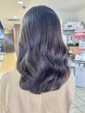 クオリス 上板橋店(QUALIS) 韓国風★ウェーブ ツヤ アッシュブラウン ベージュ ミディアム