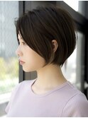 前髪なし大人ショートボブ20代30代40代【AIN.表参道】川原大地