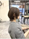 大人ショートウルフシースルーバング本厚木
