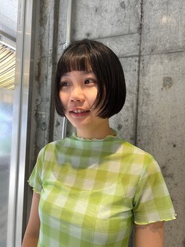 アース 高円寺店(HAIR & MAKE EARTH) 顔まわり可愛いミニボブスタイル【@mppp_32485】