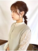 【MICHI 富田店　古作蓮】 ブラウンカラー ロング ヘアアレンジ