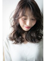 カバーヘア ブリス 戸田公園西口店(COVER HAIR bliss)&nbsp;オリーブグレージュ大人巻きカール小顔ロングv戸田公園30代40代