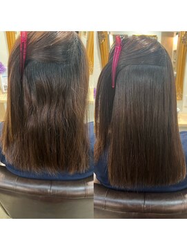 トムヘアーデザイン 楠葉店(TOM HAIR DESIGN) 艶髪/艶髪ストレート/髪質改善ストレート/縮毛矯正