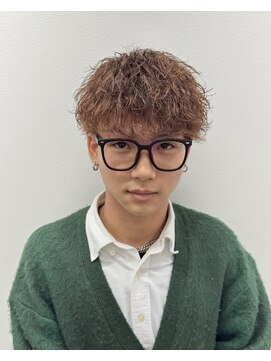 グランツ 天神赤坂(GLANZ) 波巻きパーマ×ブラウンカラー/メンズパーマ/メンズ/メンズヘア