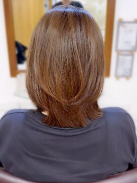 リンクハート(Link Heart) 【白髪ぼかし＊30/40/50代の大人女性へ】ミディレイヤーstyle☆