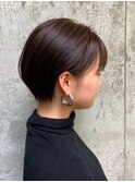 髪質改善/縮毛矯正/ショートボブ/地毛風ストレート/小顔