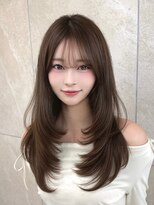 マウル 栄(MAEUL)&nbsp;韓国前髪　くびれヘア　イメチェン 美髪夏のヘアアレンジ