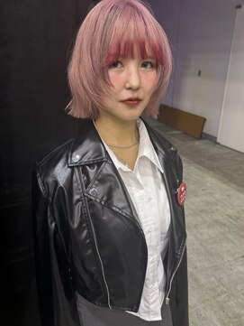 スイヘアデザイン 久留米(suii.. hair design) ペールピンク/レイヤーボブ/裾カラー/ローライト/NOBU