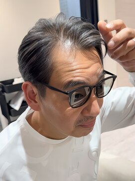 バース 梅田中崎町店(BIRTH) 50代40代白髪ぼかしシルバーメッシュバレイヤージュ