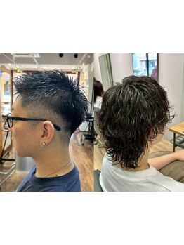 メンズパーマもフェードも幅広いスタイルに対応！周りと差がつくスタイルに♪清潔感のある好印象ヘアに！