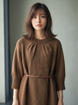 コトナ 越谷店 大人ミディアムヘア/ヘーゼルブラウン/白髪染め/髪質改善/越谷