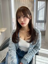 ボタン テンジン(VOTAN tenjin)&nbsp;【木串楽人】顔周りカット/マロンベージュ/流し前髪