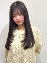 アイウィル(Ai WilL)&nbsp;ロングレイヤー 髪質改善 ダークグレージュ 艶カラー 20代