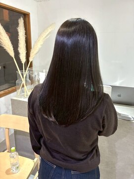 2195ヘアー 世田谷代田(2195hair) 地毛風カラー/地毛風ストレート/黒髪ロング/縮毛矯正/髪質改善