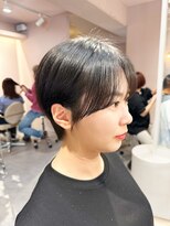 ナンバー 博多(Number) 大人可愛い20代30代40代50代前下がりショートボブ丸みショート