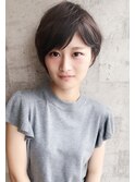 ひし形シルエット小顔ショート◎