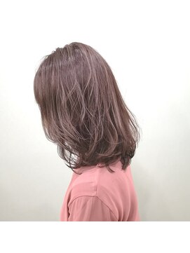 リリス(l'iris) 【liris】ラベンダーグレージュレイヤーロブブリーチなしカラー