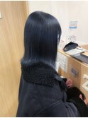 【Zina】Aラインボブ/ブルーグレージュ/透明感/20代30代40代