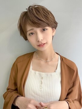 オーブ ヘアー マラ 松山2号店(AUBE HAIR mara) 20代・30代_透けブラウンショート