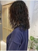 【三ツ井純】ハードパーマ無造作ミディアムスタイリング簡単